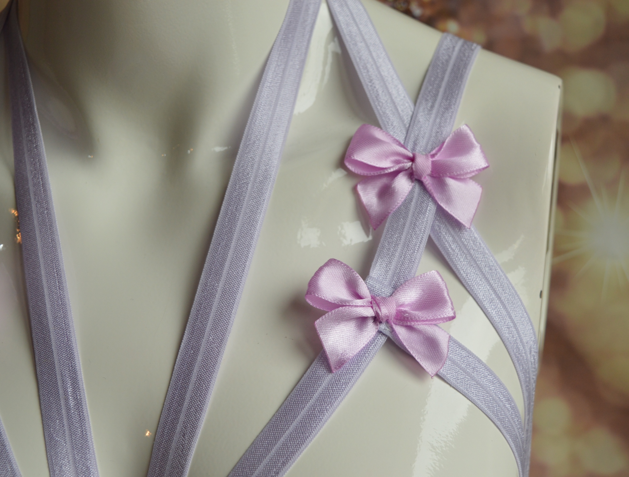 Made to Ordder - body harness bra - Garciela - Pastel Violet elastic bra harness by Nekollars - Image 5