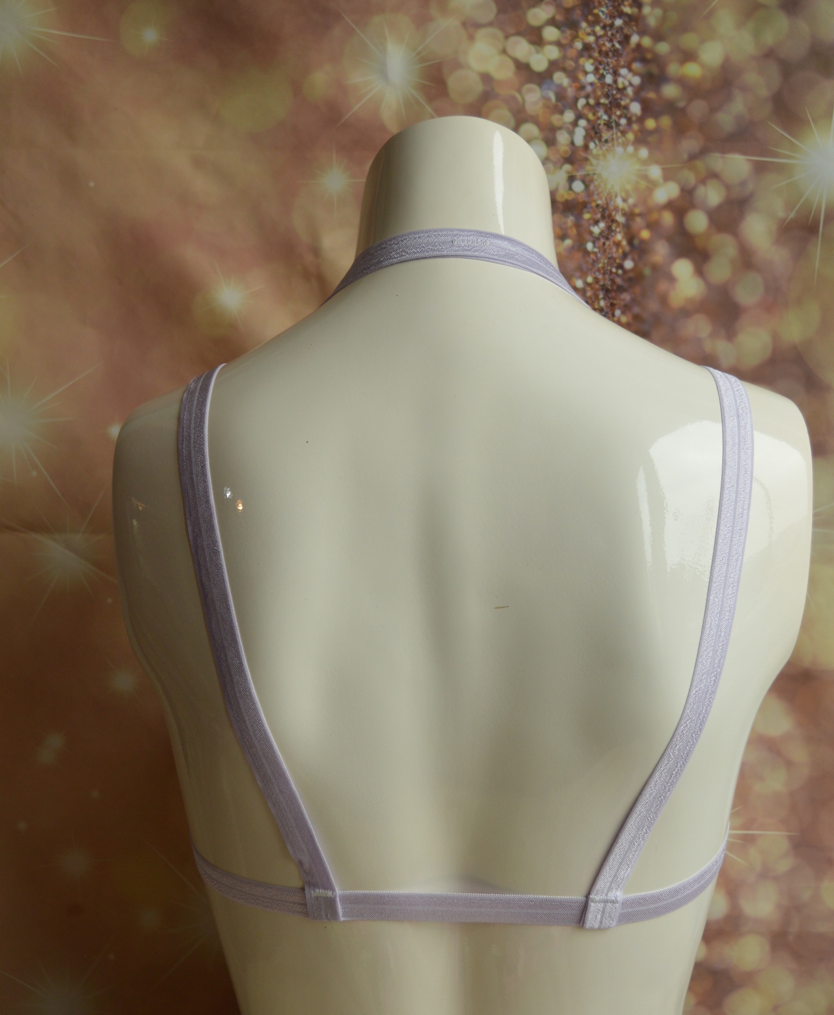 Made to Ordder - body harness bra - Garciela - Pastel Violet elastic bra harness by Nekollars - Image 7