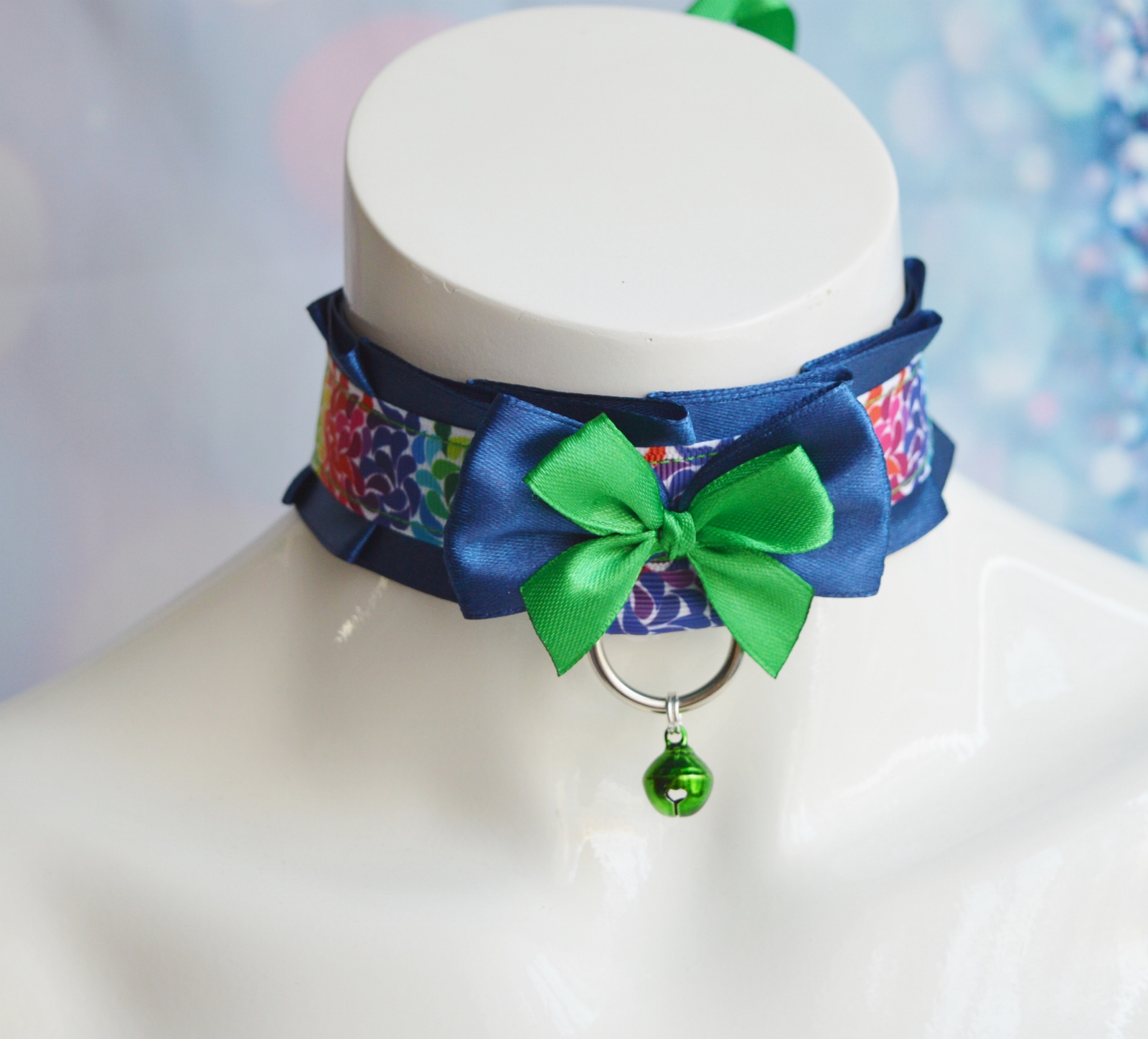 Premade Kittenplay collar - Cat pride - BDSM proof ddlg ddlb daddy kink princess kawaii cute neko lolita kitten play choker w/ leash ring - Image 3