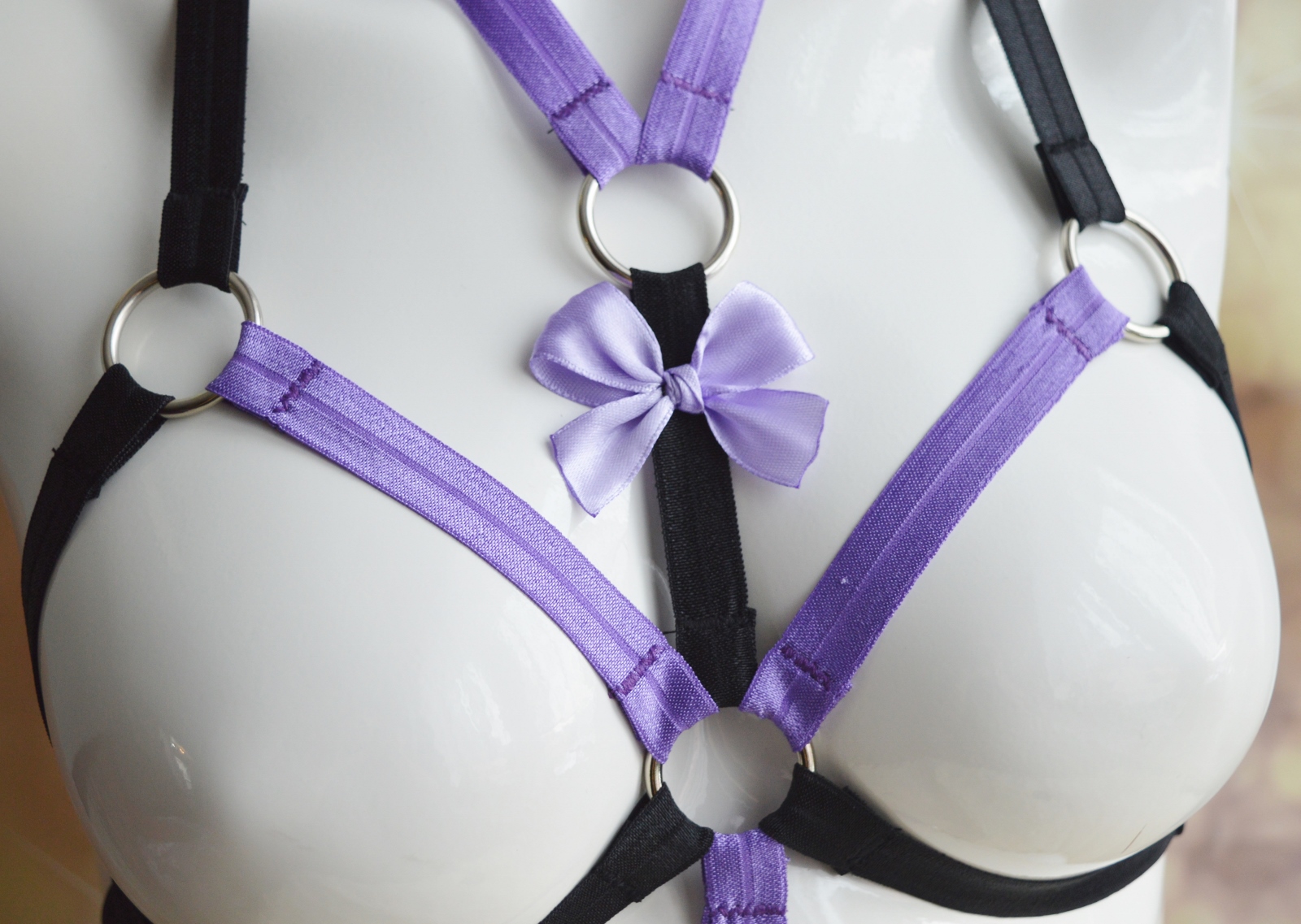 Made to Order - body harness bra - Lirada - elastic sexy gothic lingerie by Nekollars - Image 3