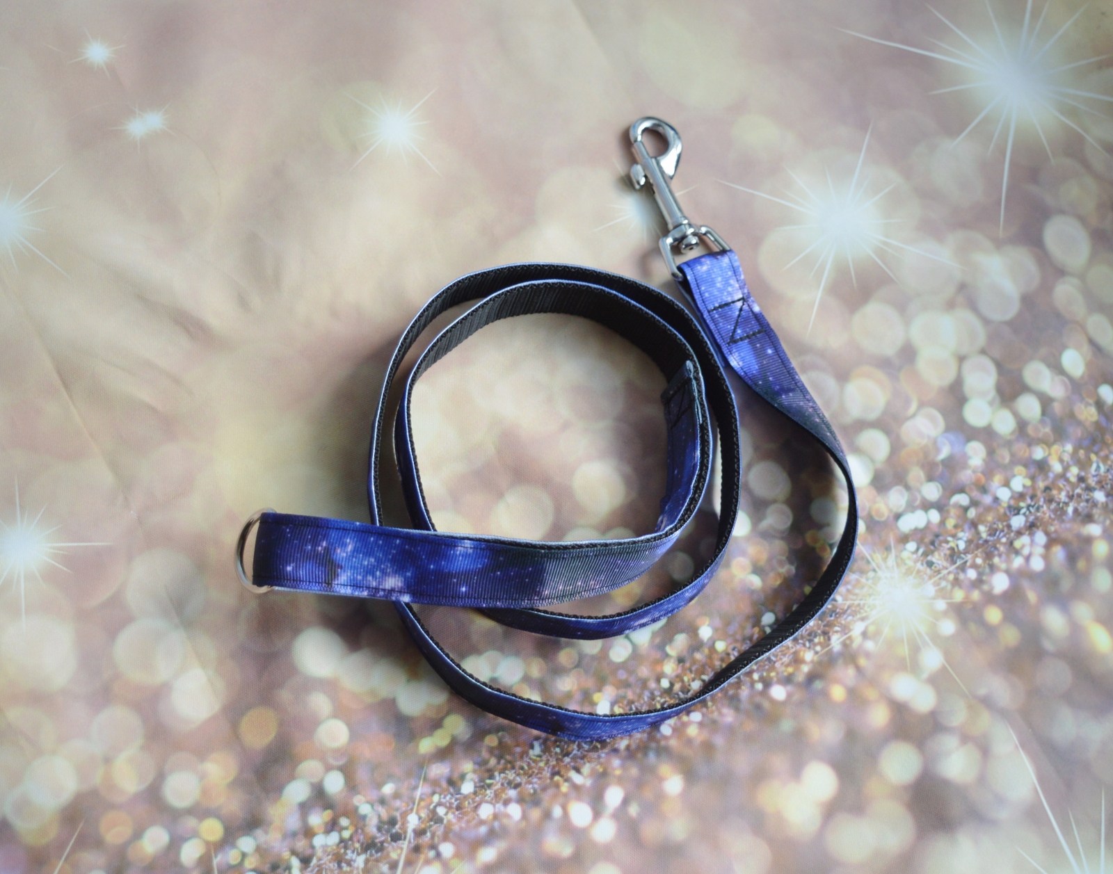Made to Order - Kittenplay leash - bdsm proof blue galaxy leash - ddlg daddy kink princess pet play - Image 2