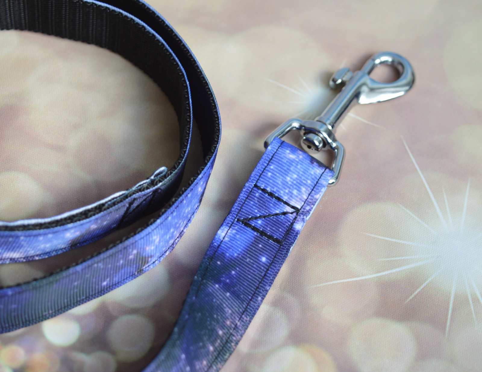 Made to Order - Kittenplay leash - bdsm proof blue galaxy leash - ddlg daddy kink princess pet play - Image 3