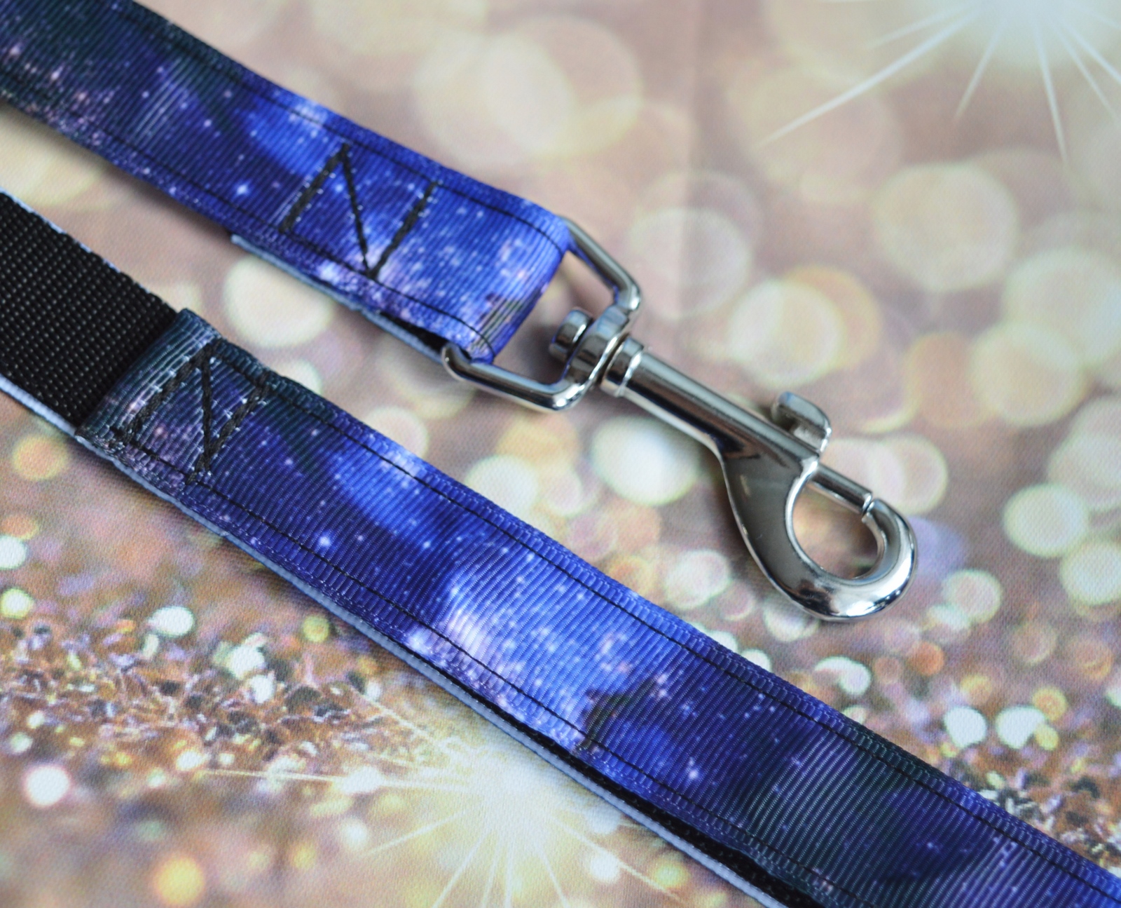 Made to Order - Kittenplay leash - bdsm proof blue galaxy leash - ddlg daddy kink princess pet play - Image 5