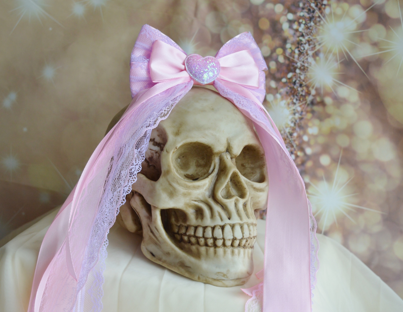 Made to Order - Hair bow - pastel pink w/ Heart - fairy kei hairbow decora lolita street fashion - Image 8