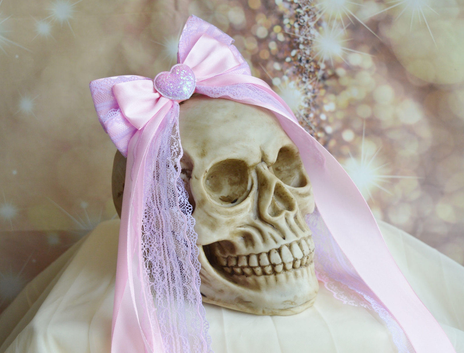 Made to Order - Hair bow - pastel pink w/ Heart - fairy kei hairbow decora lolita street fashion - Image 7