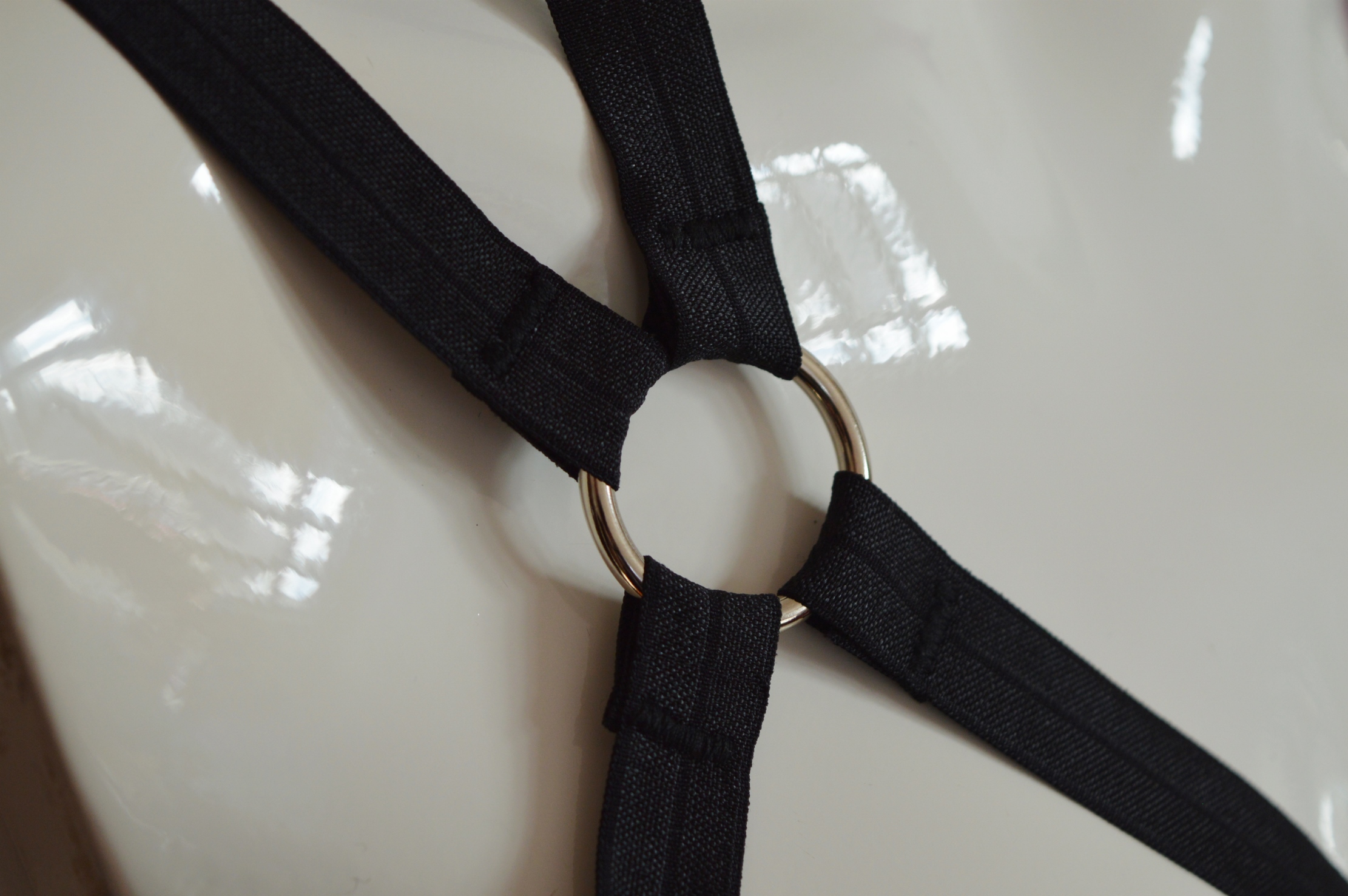 Made to Order - body harness bra - Daetherys - Black elastic bra harness - handmade by Nekollars - Image 7