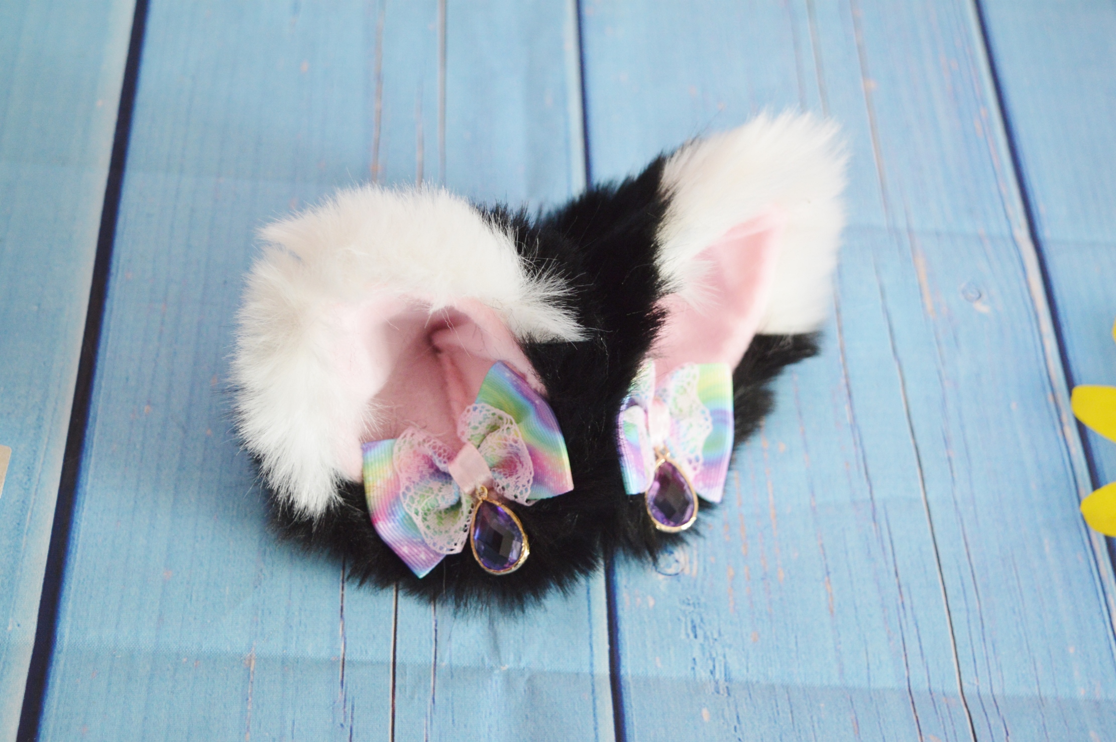Pastel neko lolita cosplay costume ears