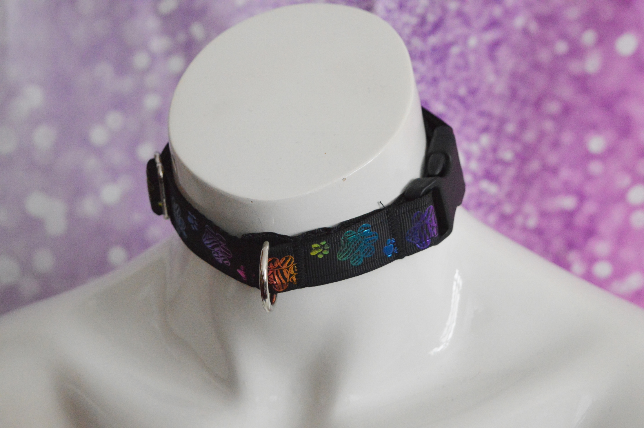 Made to Order - Kitten play buckle collar - Neon Paw - daddy kink pet play collar for kittenplay - Image 4