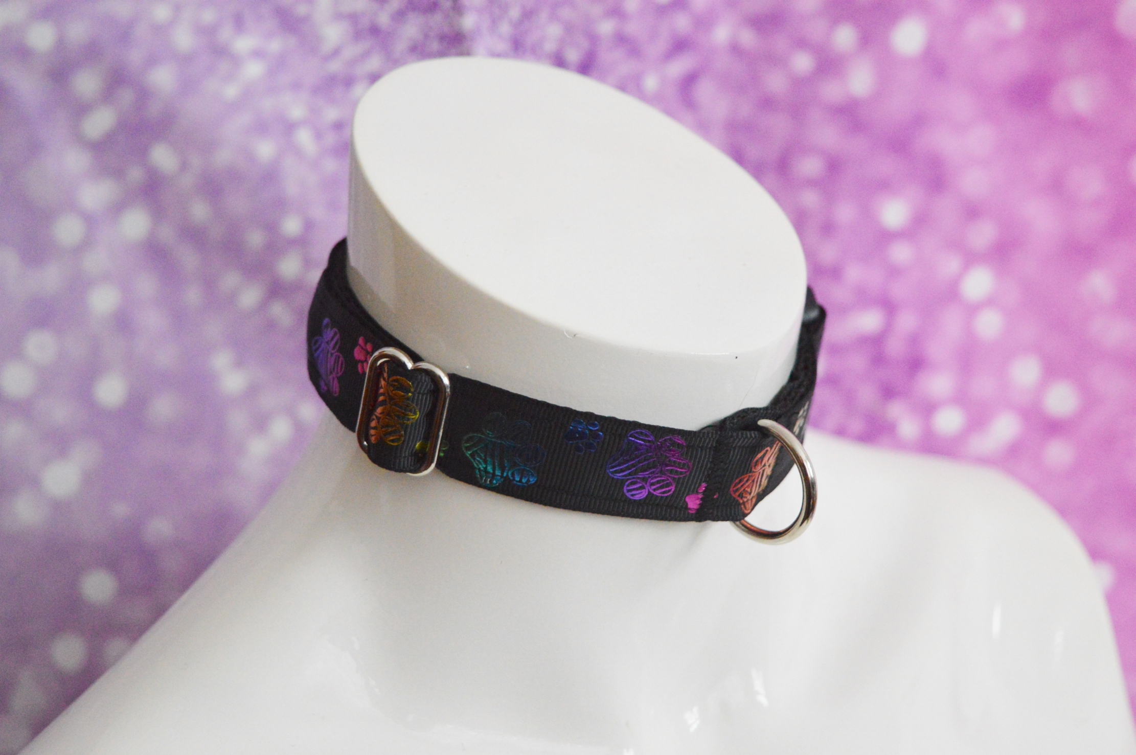 Made to Order - Kitten play buckle collar - Neon Paw - daddy kink pet play collar for kittenplay - Image 5