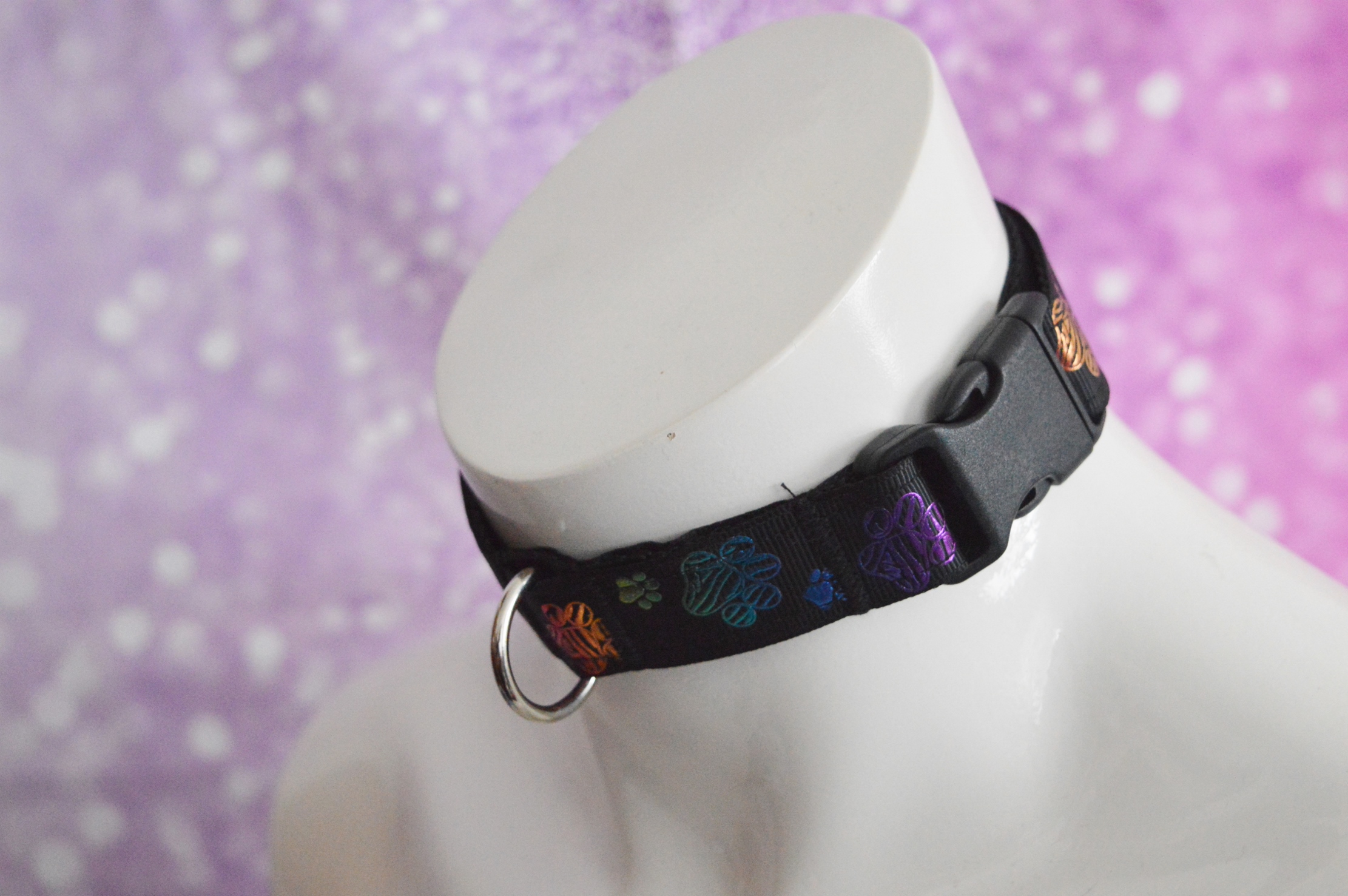 Made to Order - Kitten play buckle collar - Neon Paw - daddy kink pet play collar for kittenplay - Image 6