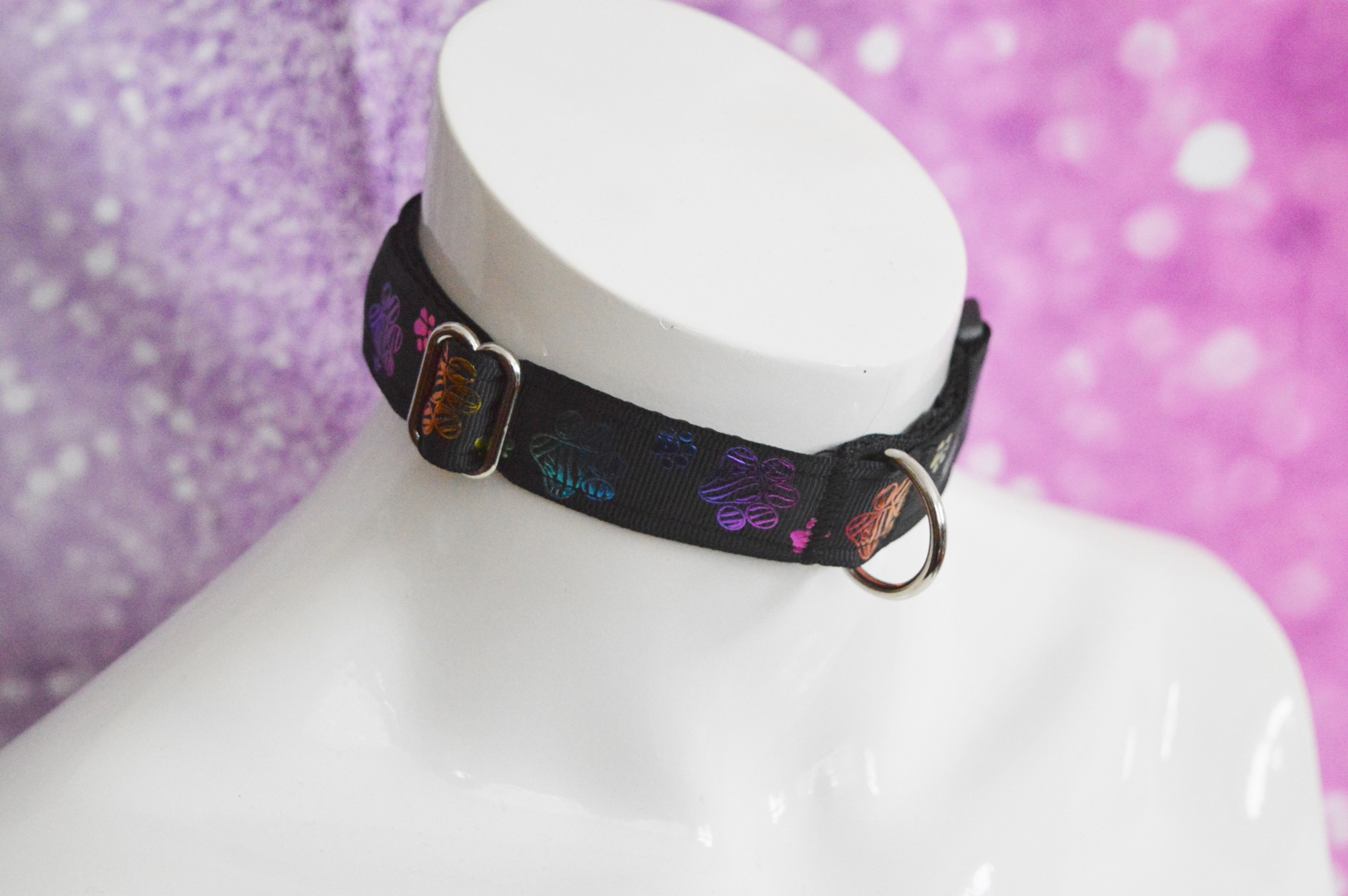 Made to Order - Kitten play buckle collar - Neon Paw - daddy kink pet play collar for kittenplay - Image 8