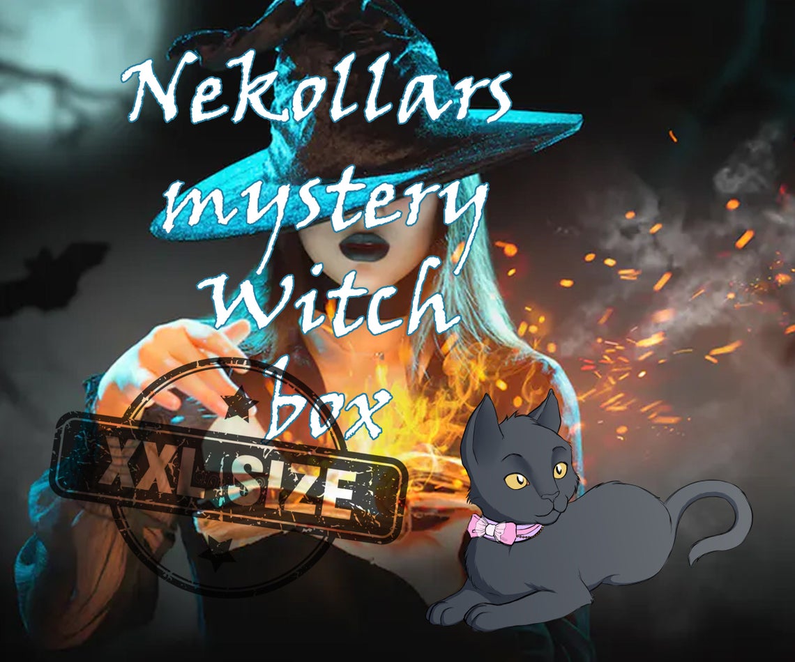Nekollars Mystery Witch Box in XXL Size - Goth Witch Wicca space suprise package with Chokers included