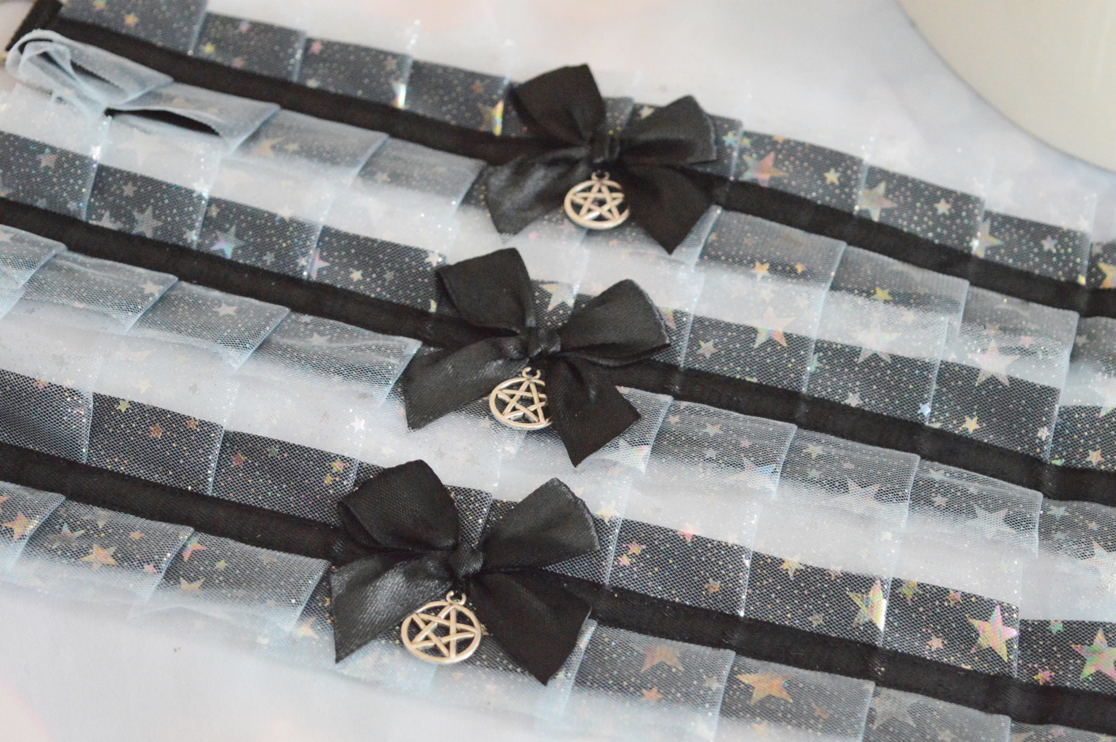 Premade Gothic collar - Star of Night - handmade goth lolita gear by Nekollars - Image 2