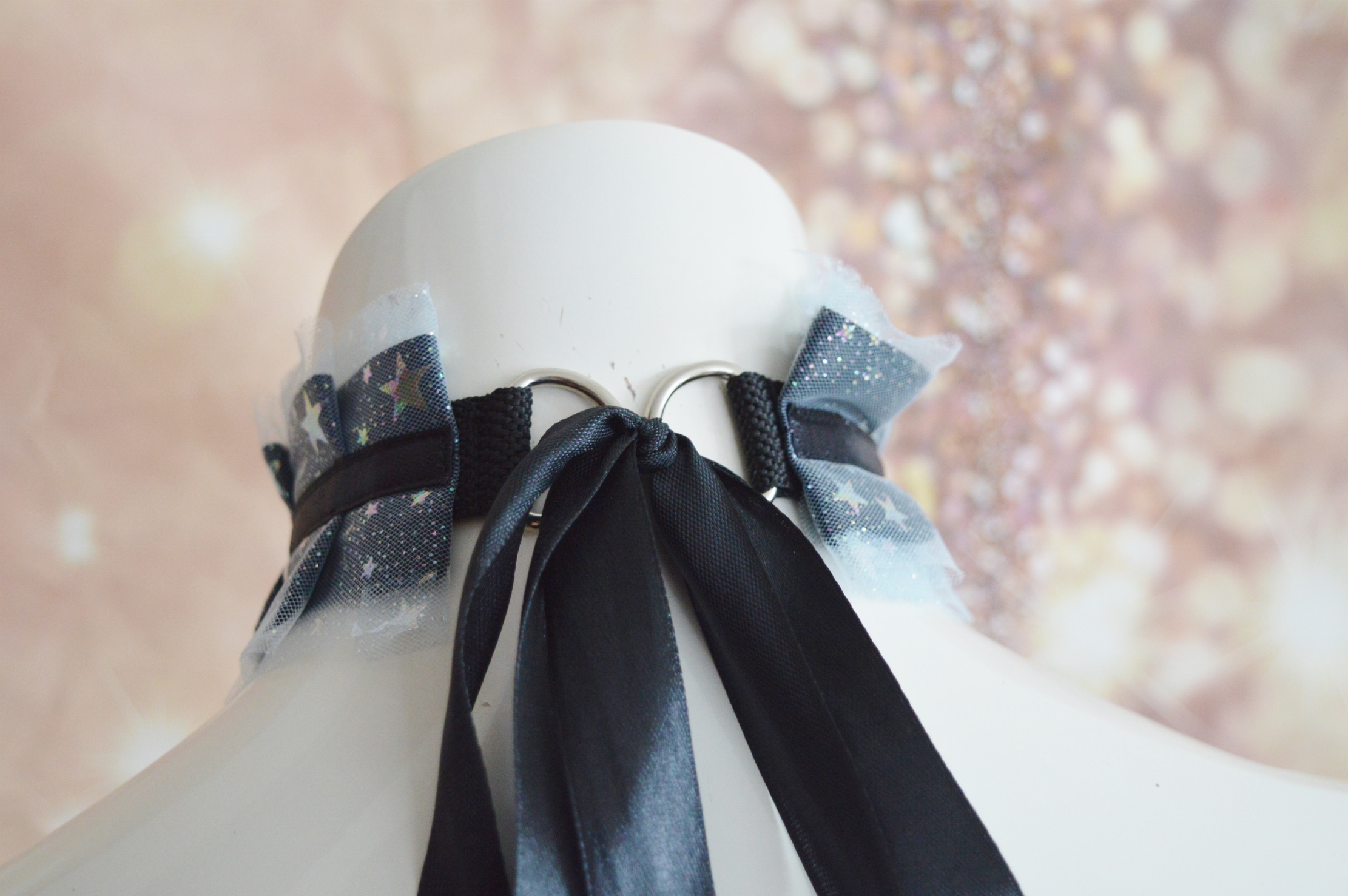 Premade Gothic collar - Star of Night - handmade goth lolita gear by Nekollars - Image 3