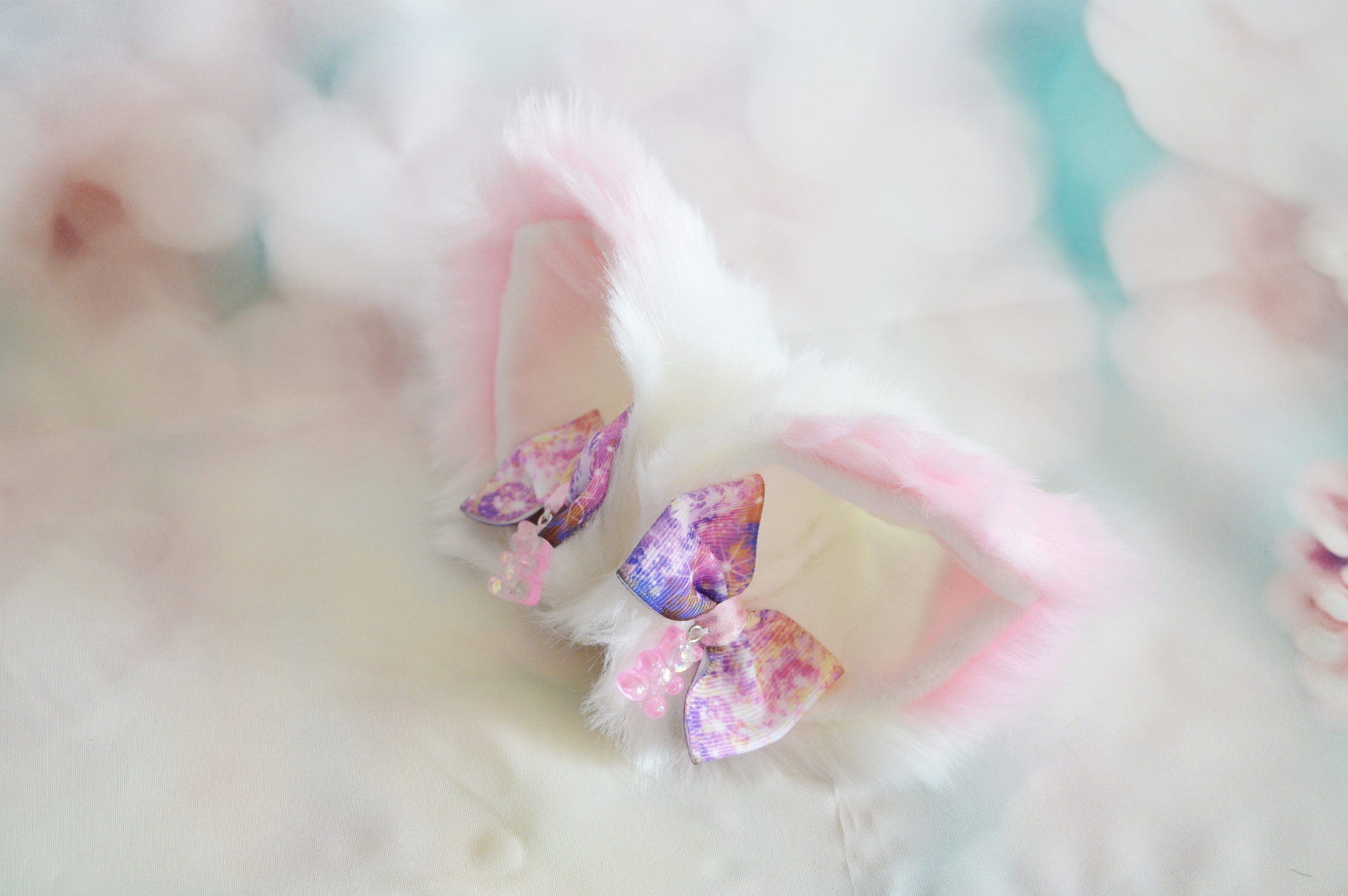wo color Kitten play clip on cat ears